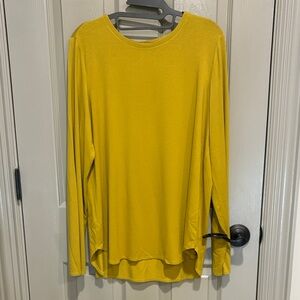 Eileen Fisher Goldenrod Yellow Long Sleeve Women's Top Sz L EUC